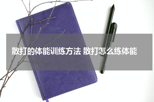 散打的体能训练方法 散打怎么练体能