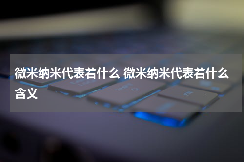 微米纳米代表着什么 微米纳米代表着什么含义