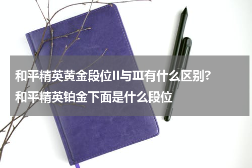 和平精英黄金段位II与Ⅲ有什么区别? 和平精英铂金下面是什么段位