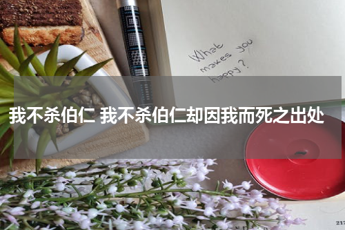 我不杀伯仁 我不杀伯仁却因我而死之出处
