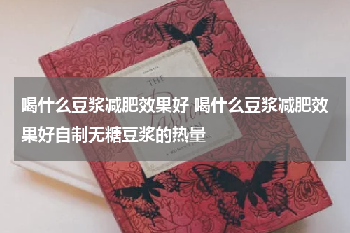 喝什么豆浆减肥效果好 喝什么豆浆减肥效果好自制无糖豆浆的热量