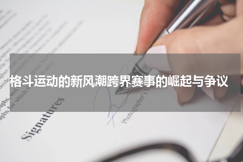  格斗运动的新风潮跨界赛事的崛起与争议