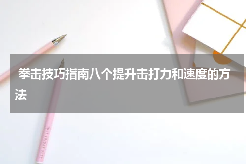  拳击技巧指南八个提升击打力和速度的方法