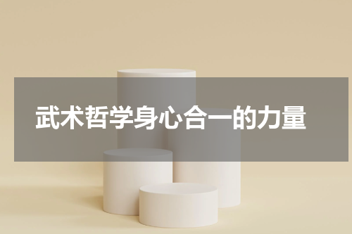  武术哲学身心合一的力量