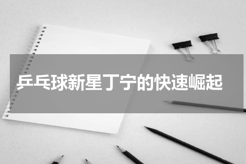  乒乓球新星丁宁的快速崛起