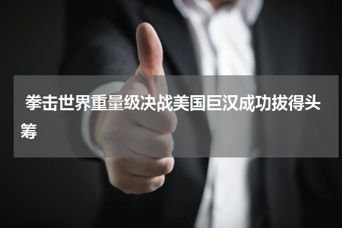  拳击世界重量级决战美国巨汉成功拔得头筹