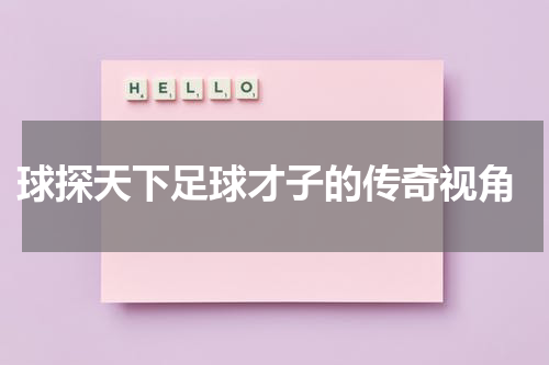  球探天下足球才子的传奇视角