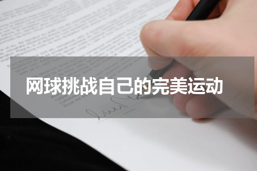  网球挑战自己的完美运动