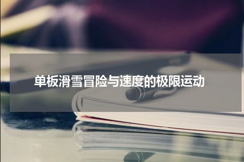  单板滑雪冒险与速度的极限运动