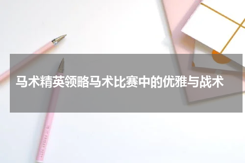  马术精英领略马术比赛中的优雅与战术