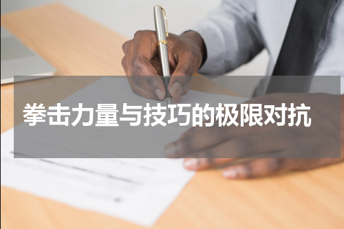  拳击力量与技巧的极限对抗