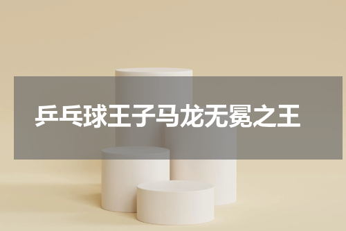  乒乓球王子马龙无冕之王