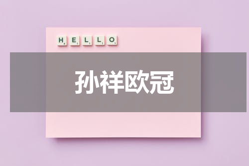 孙祥欧冠